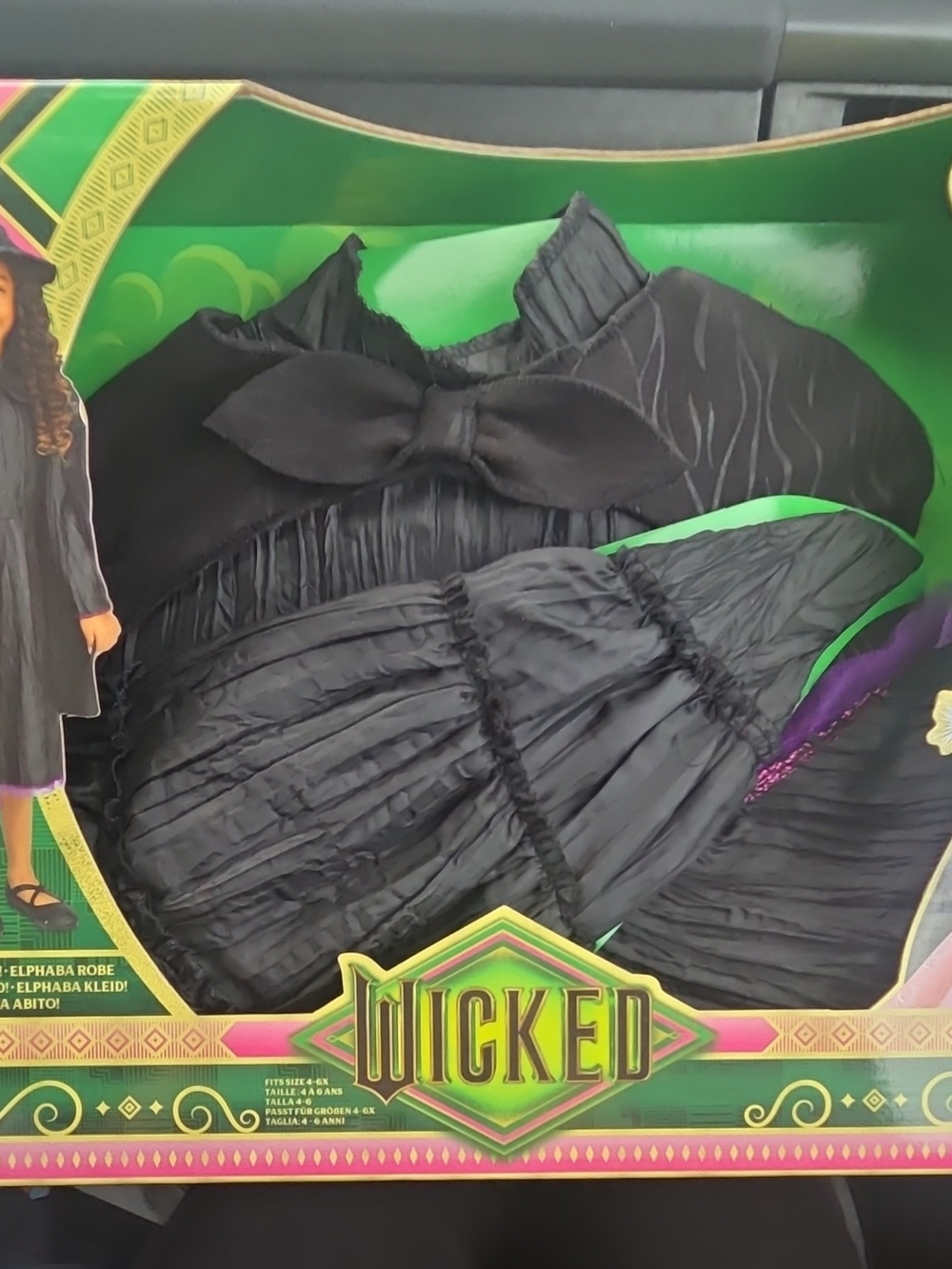 Wicked-Inspired Black Elphaba Kids Costume Robe